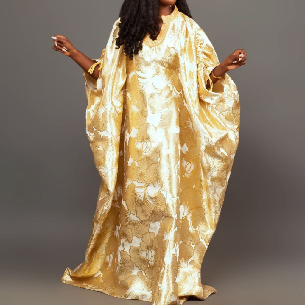 Robe Caftan Dorée Élégante – Image 2