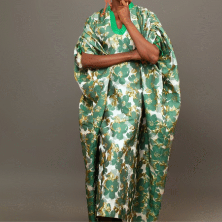 Robe Caftan Émeraude Royale