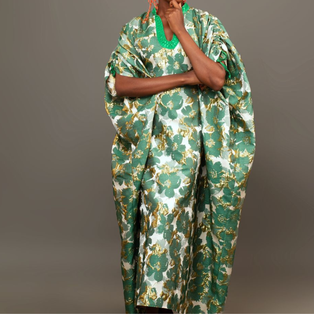 Robe Caftan Émeraude Royale